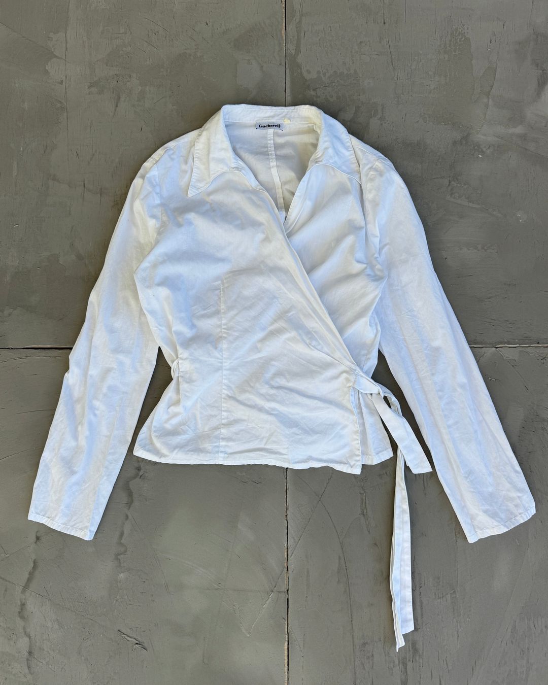 Cacharel Wrap Around White Shirt Top - S/M by Cacharel in size S from TOPS category