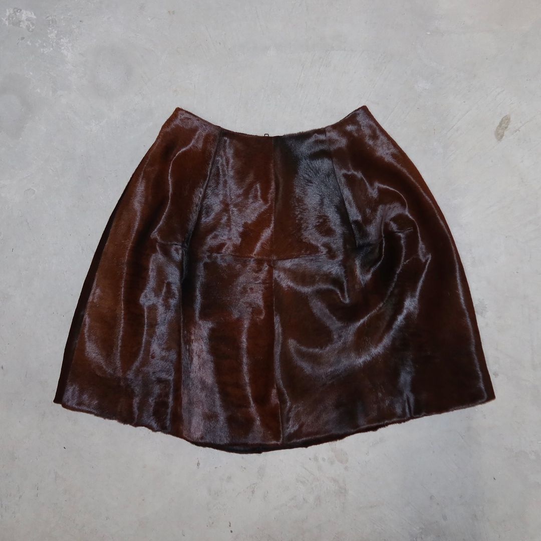 Marni Brown Cowhide Skirt by MARNI in size AU/UK 6 from SKIRTS category