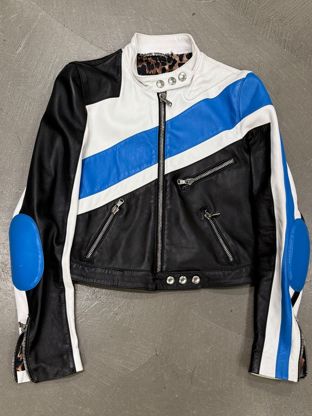 S/S2001 Dolce & Gabbana biker leather jacket by DOLCE & GABBANA in size IT 40 from COATS & JACKETS category