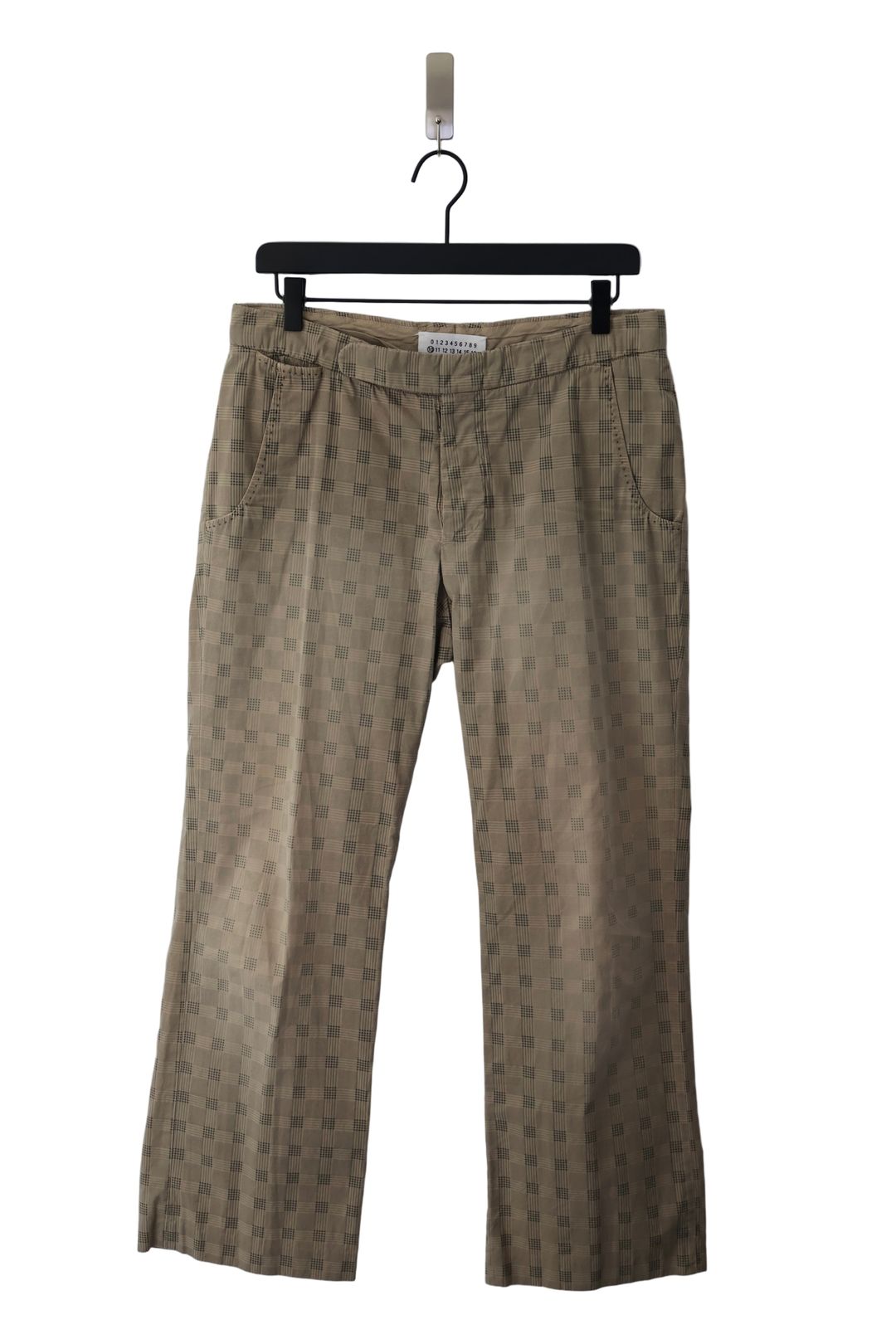 SS06 Plaid Beige Trousers by MAISON MARGIELA in size W31 from TROUSERS category