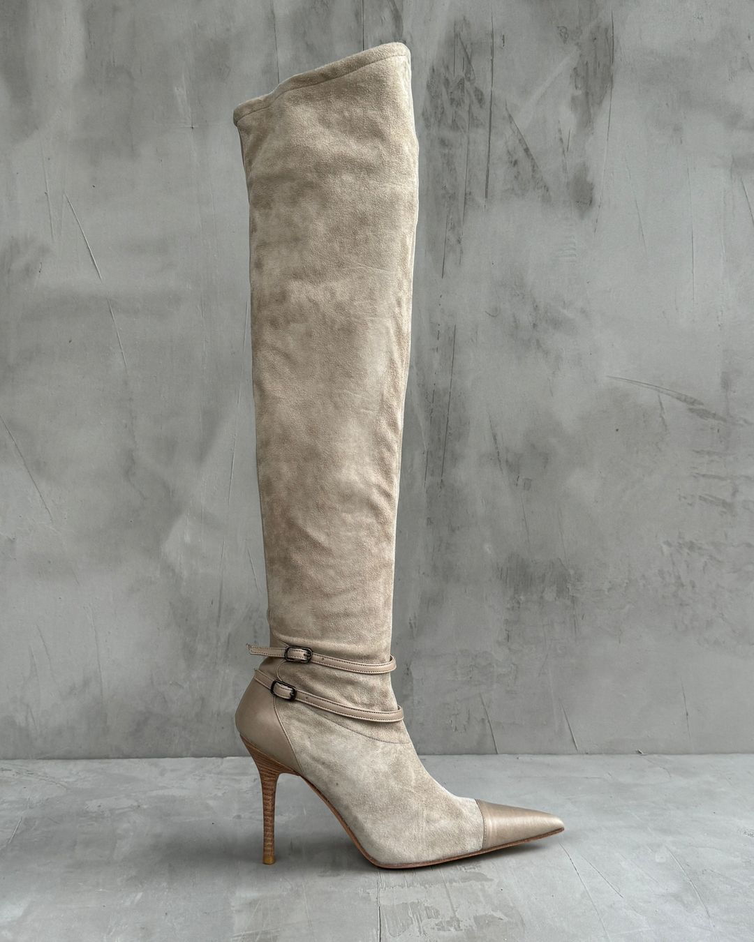 PLEIN SUD FAYCAL AMOR SUEDE LEATHER KNEE HIGH BOOTS - EU 36.5 / UK 3.5 by PLEIN SUD in size EU 36 from SHOES category
