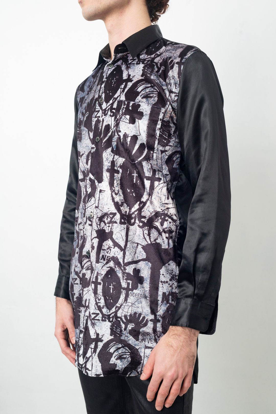 Comme des Garçons Homme Plus Fall 2019 x Jonathan Meese artist print shirt by COMME DES GARÇONS in size ONE SIZE from TOPS category