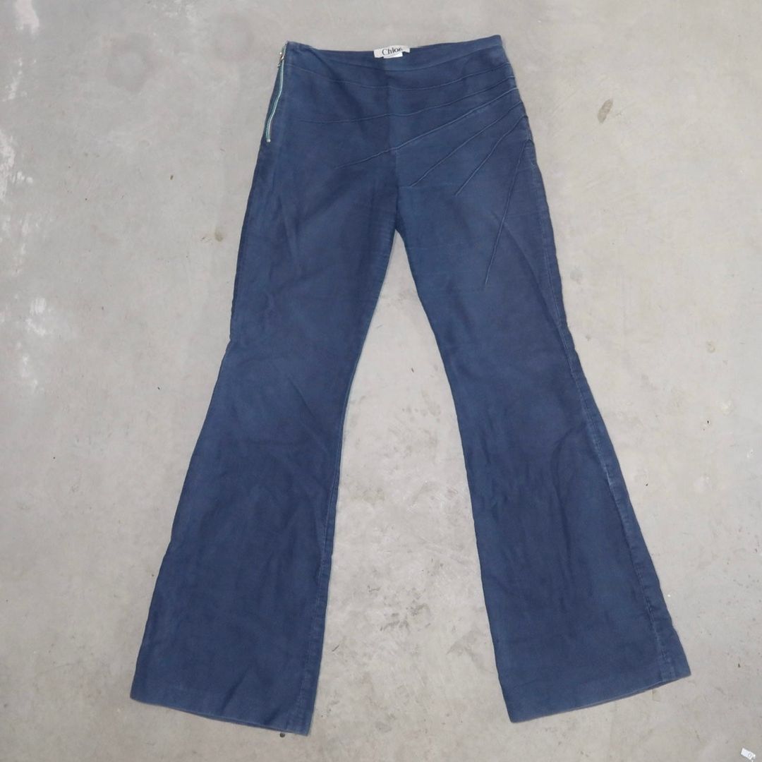 Chloé AW2001 Blue Flares by Chloé in size FR 38 from TROUSERS category