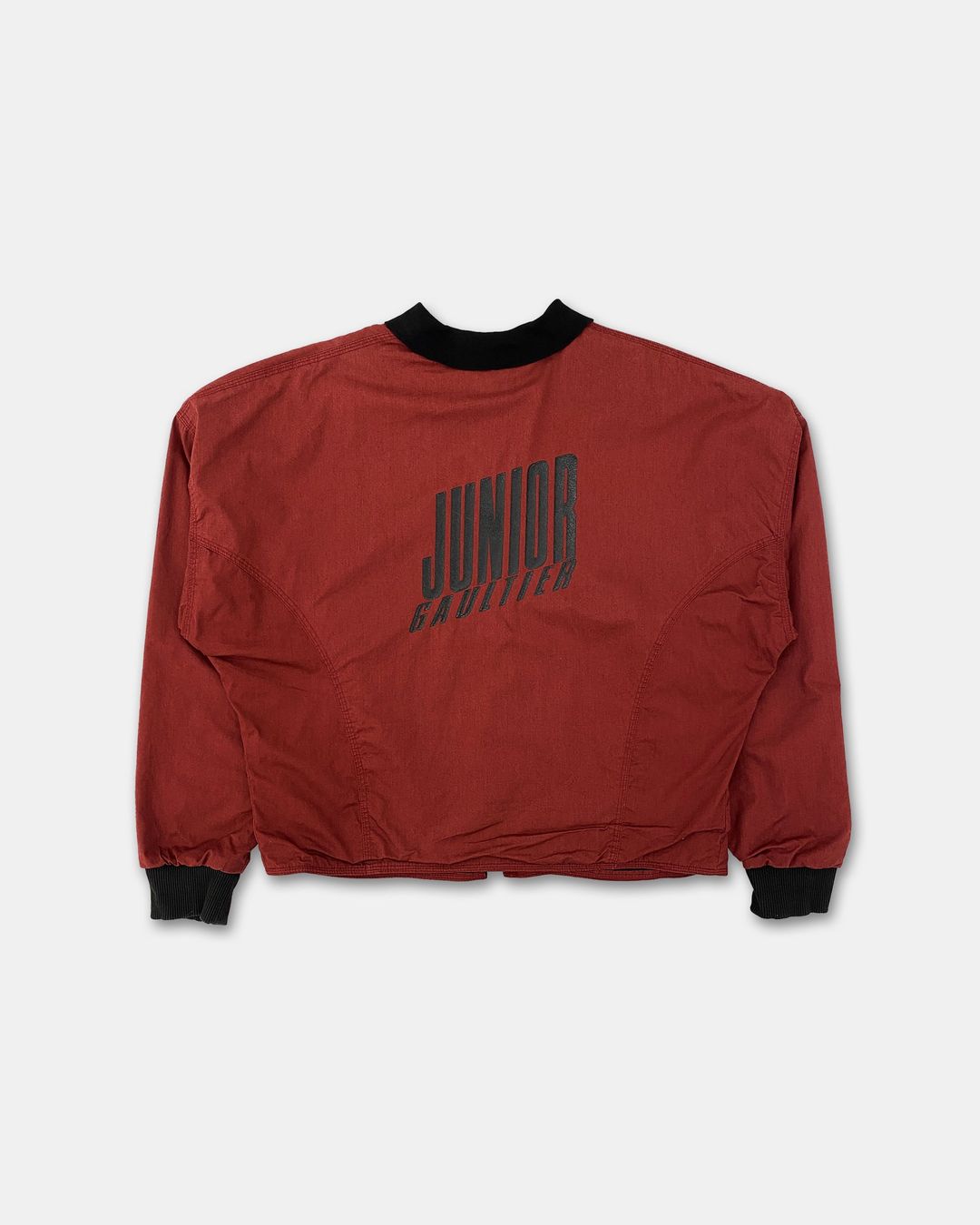 Junior Gaultier 1990s Oversized Chest Pocket Light Jacket Dark Red by Junior Gaultier in size XL from COATS & JACKETS category