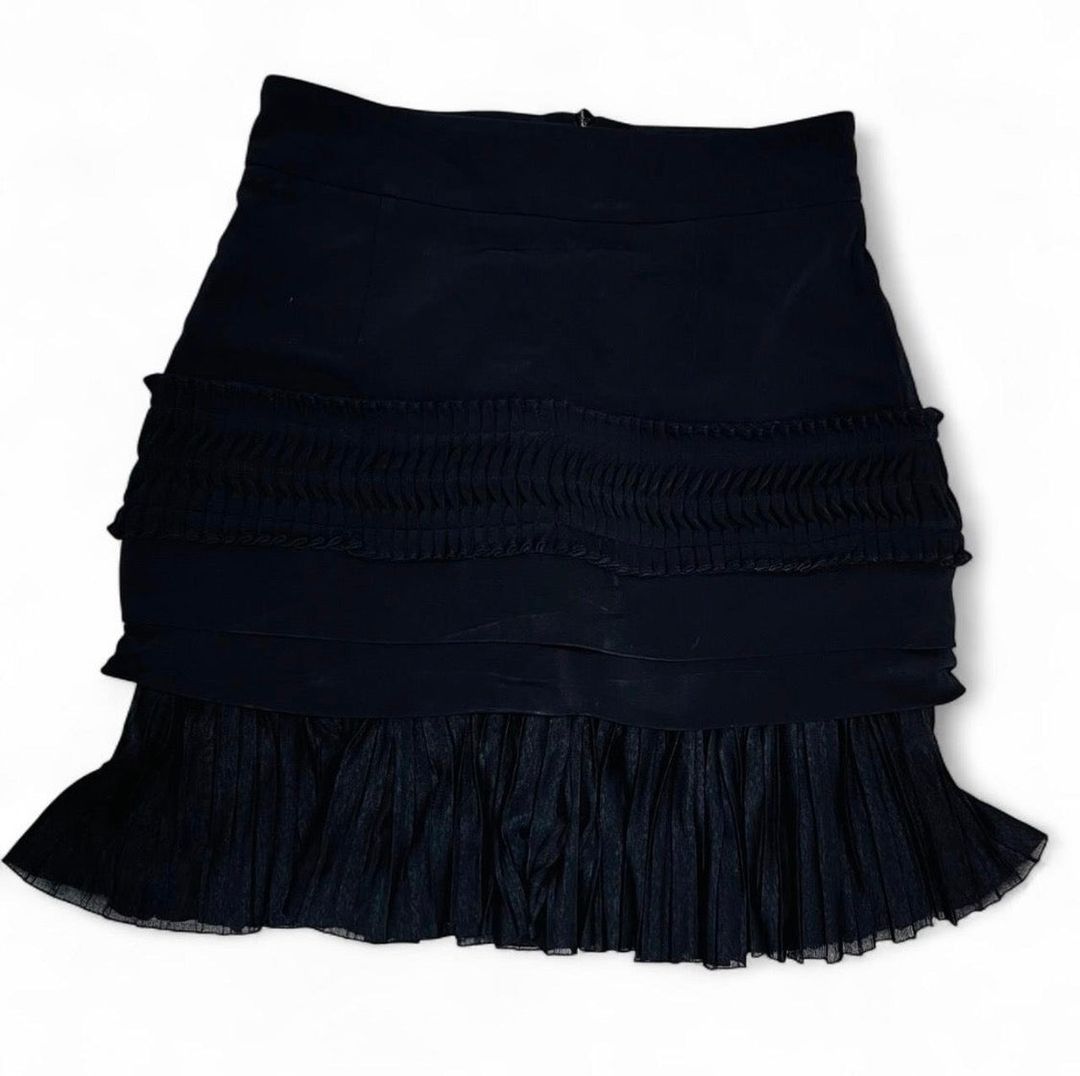 DONATA DAVIDOFF Black Ruffled Skirt by DONATA DAVIDOFF in size S from SKIRTS category