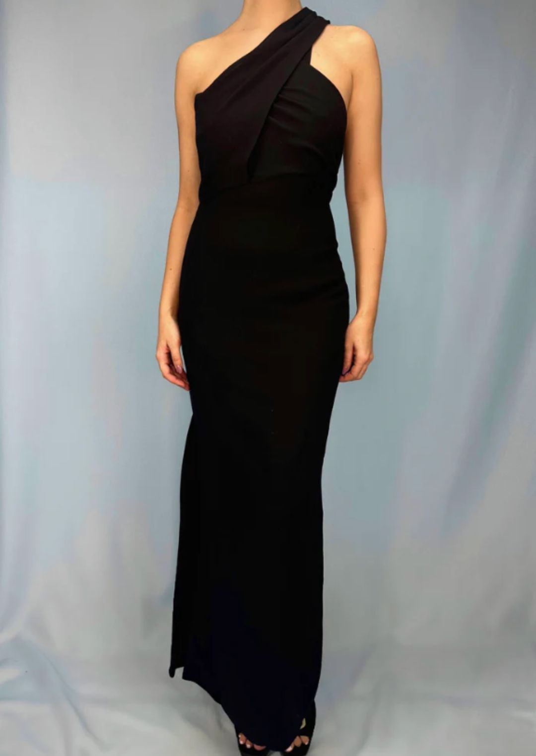 Chanel Fall 1998 Runway One Shoulder Draped Black Gown Dress by CHANEL in size EU 40 from DRESSES category