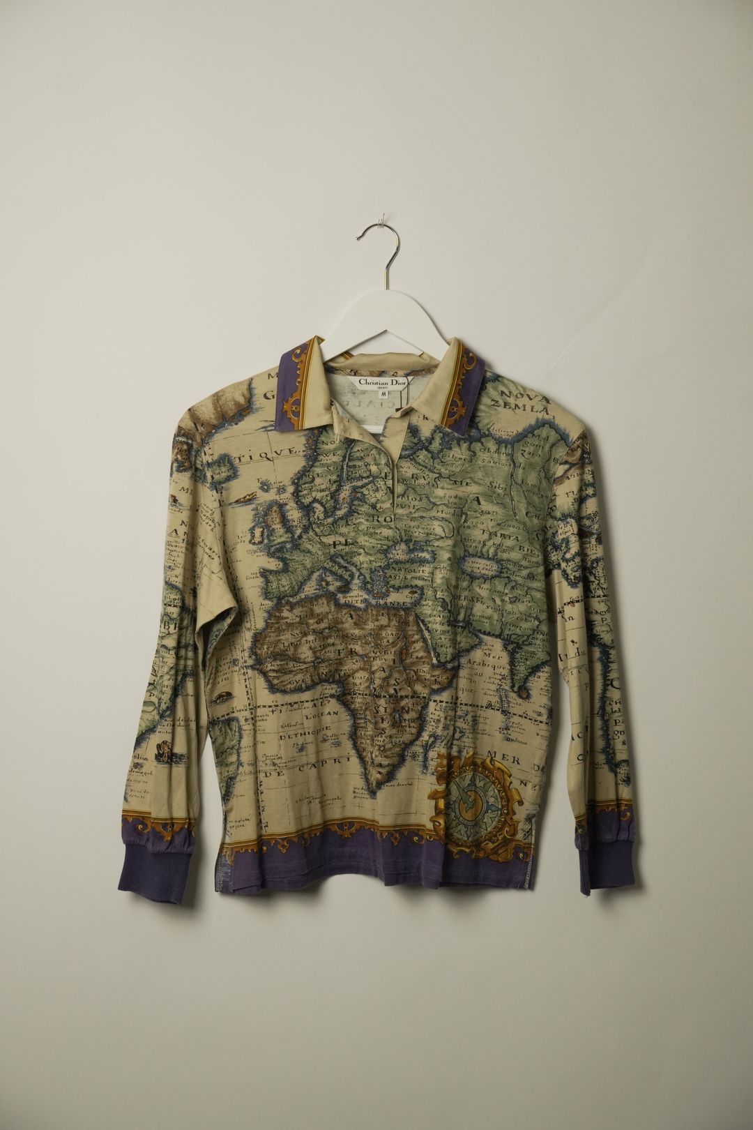 Christian Dior Sports World Map Polo Shirt, Size M by DIOR in size S from TOPS category