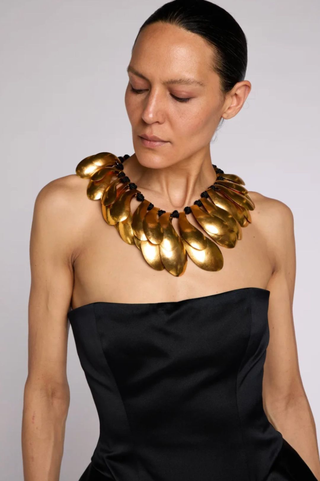 Hervé van der Straeten 1990s gilded metal and silk cord necklace by Herve Van Der Straeten in size N/A from ACCESSORIES category
