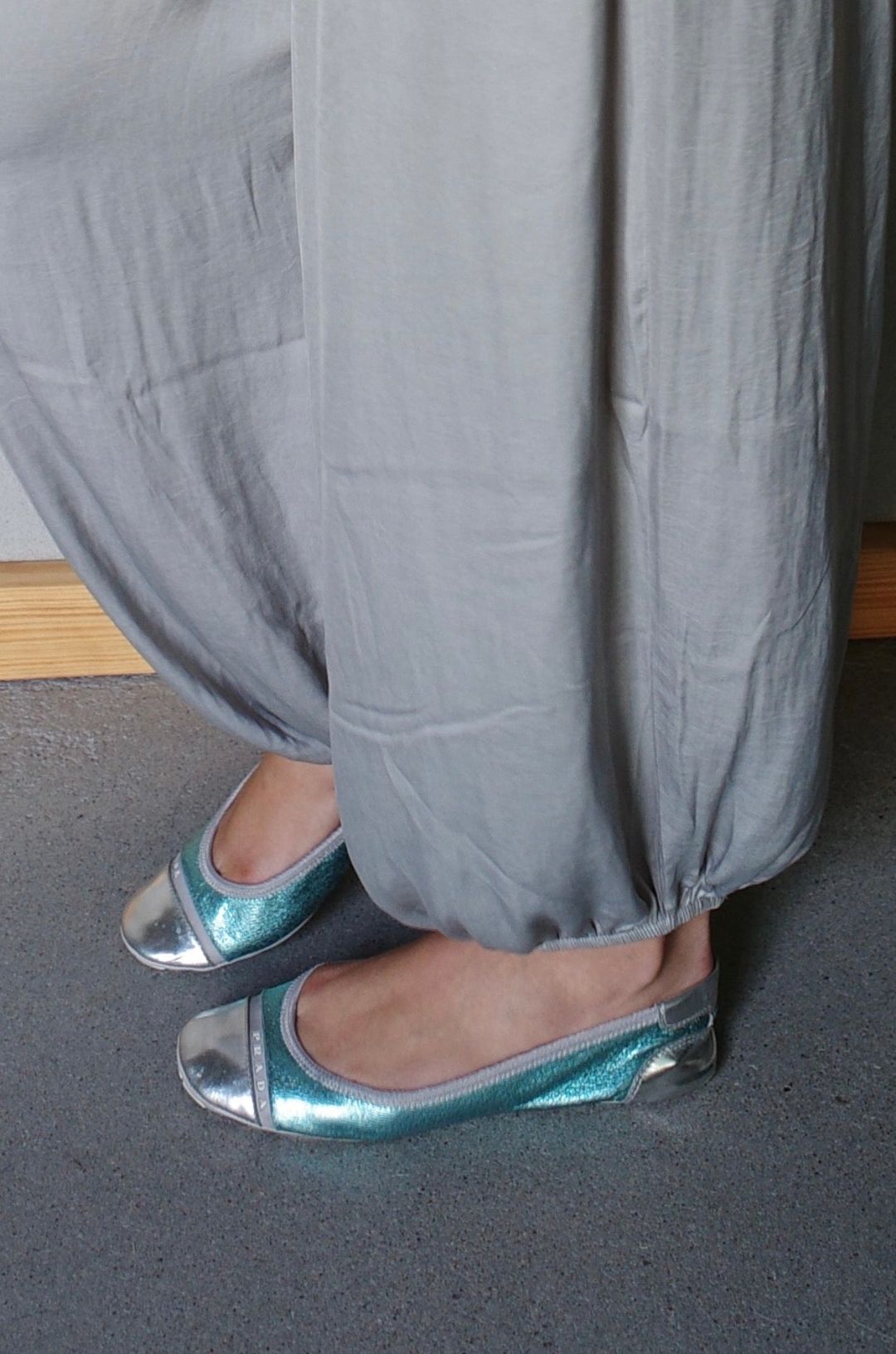 PRADA METALLIC BALLET FLATS by PRADA in size EU 36 from SHOES category