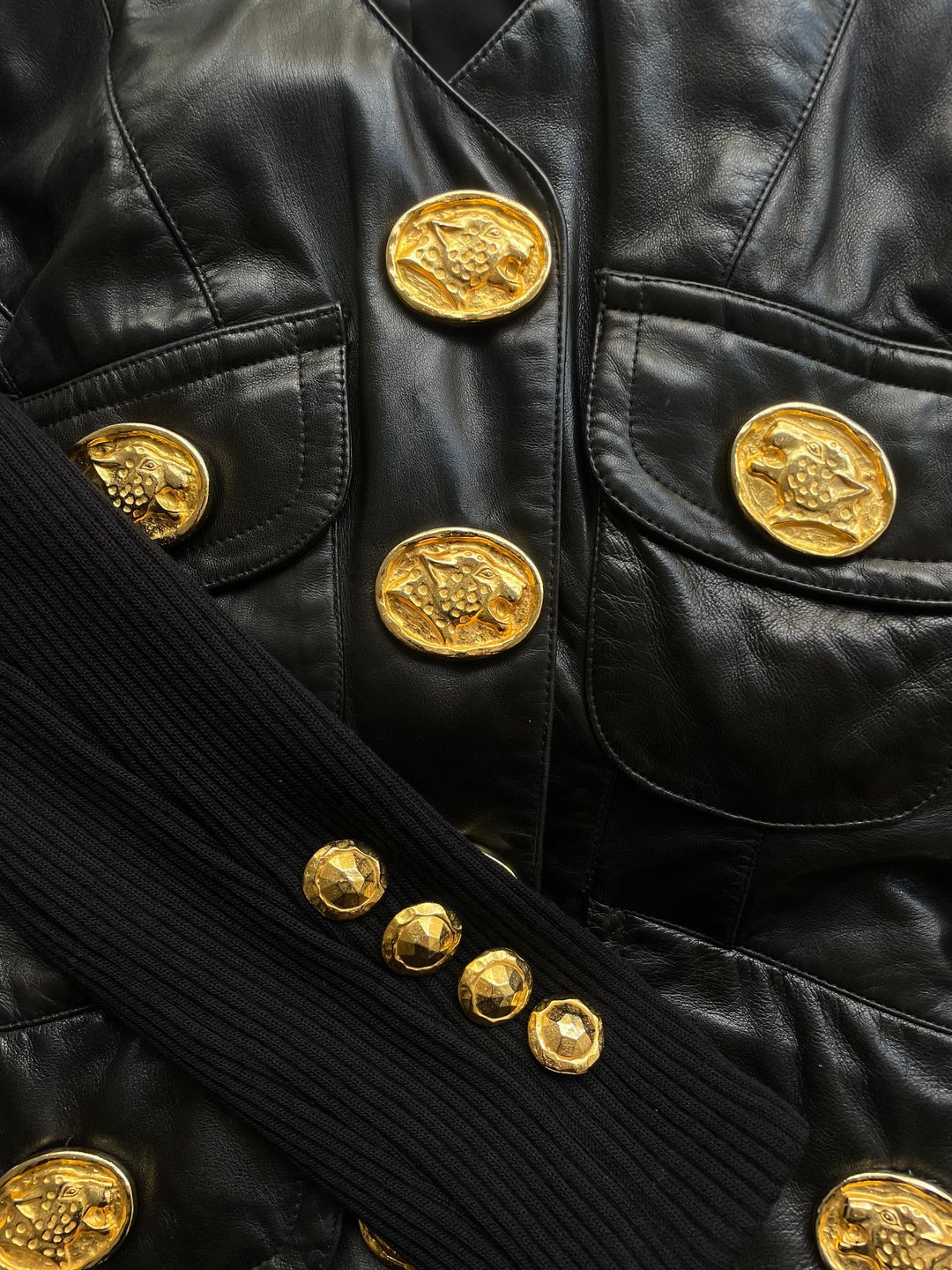 Gemma Kahng statement leather jacket cardigan by GEMMA KAHNG in size XS from COATS & JACKETS category