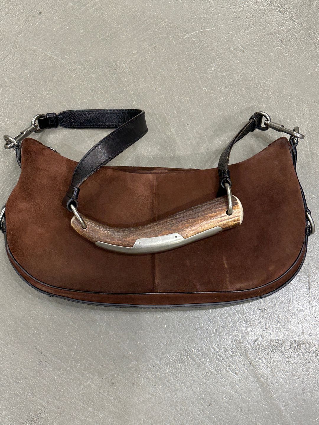 A/W2002 Yves Saint Laurent Mombasa suede bag by YVES SAINT LAURENT in size ONE SIZE from BAGS category
