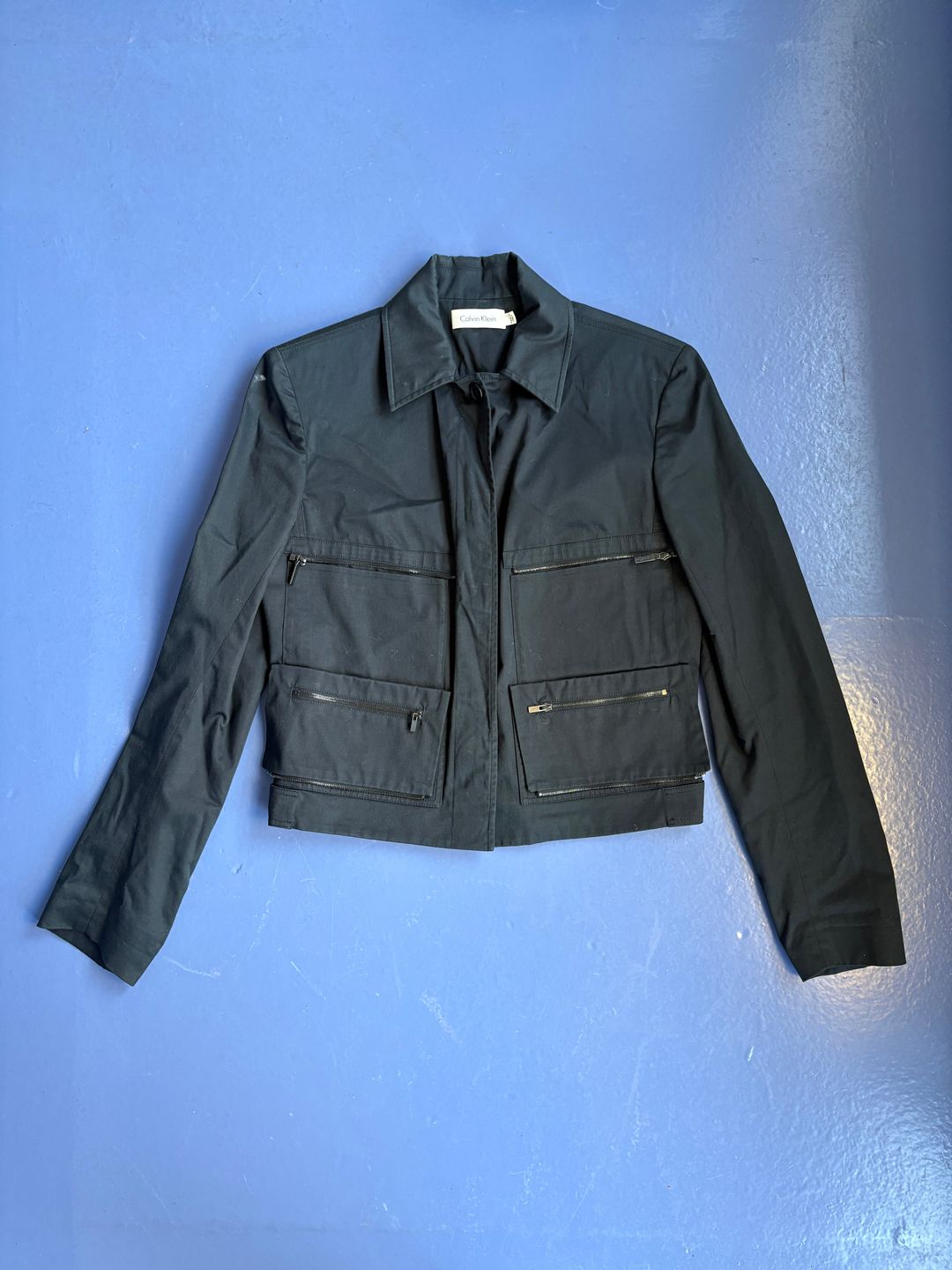 Cropped Jacket w/ Zip Details by CALVIN KLEIN in size ONE SIZE from COATS & JACKETS category