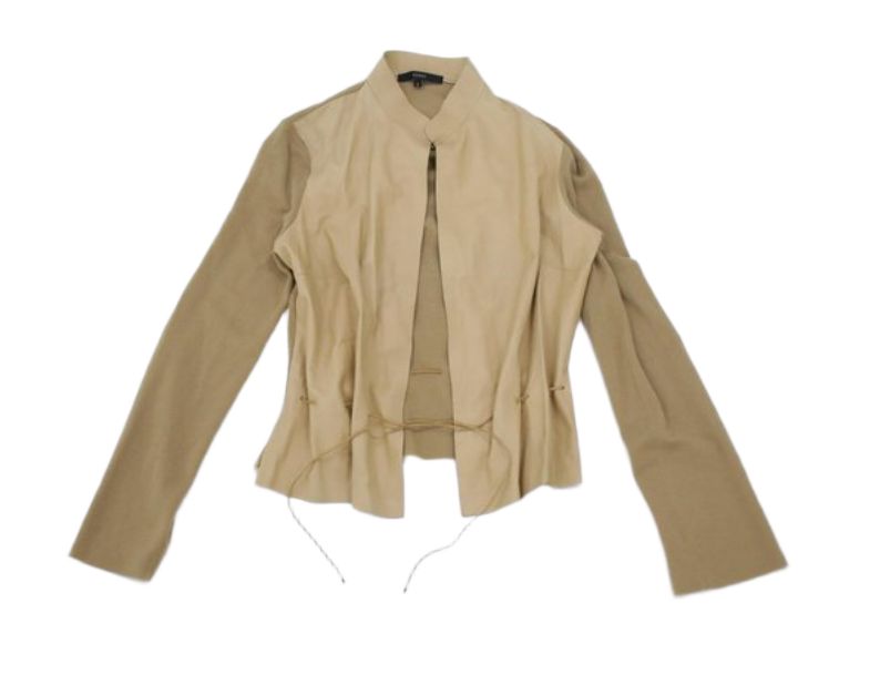 Gucci Cashmere leather knit Draw cord Jacket by GUCCI in size S from COATS & JACKETS category