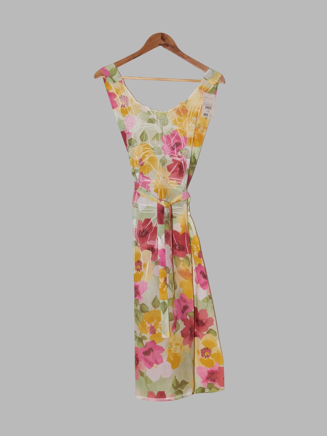 Yoshiki Hishinuma multicolour wrinkled polyester floral print apron by Yoshiki Hishinuma in size ONE SIZE from DRESSES category
