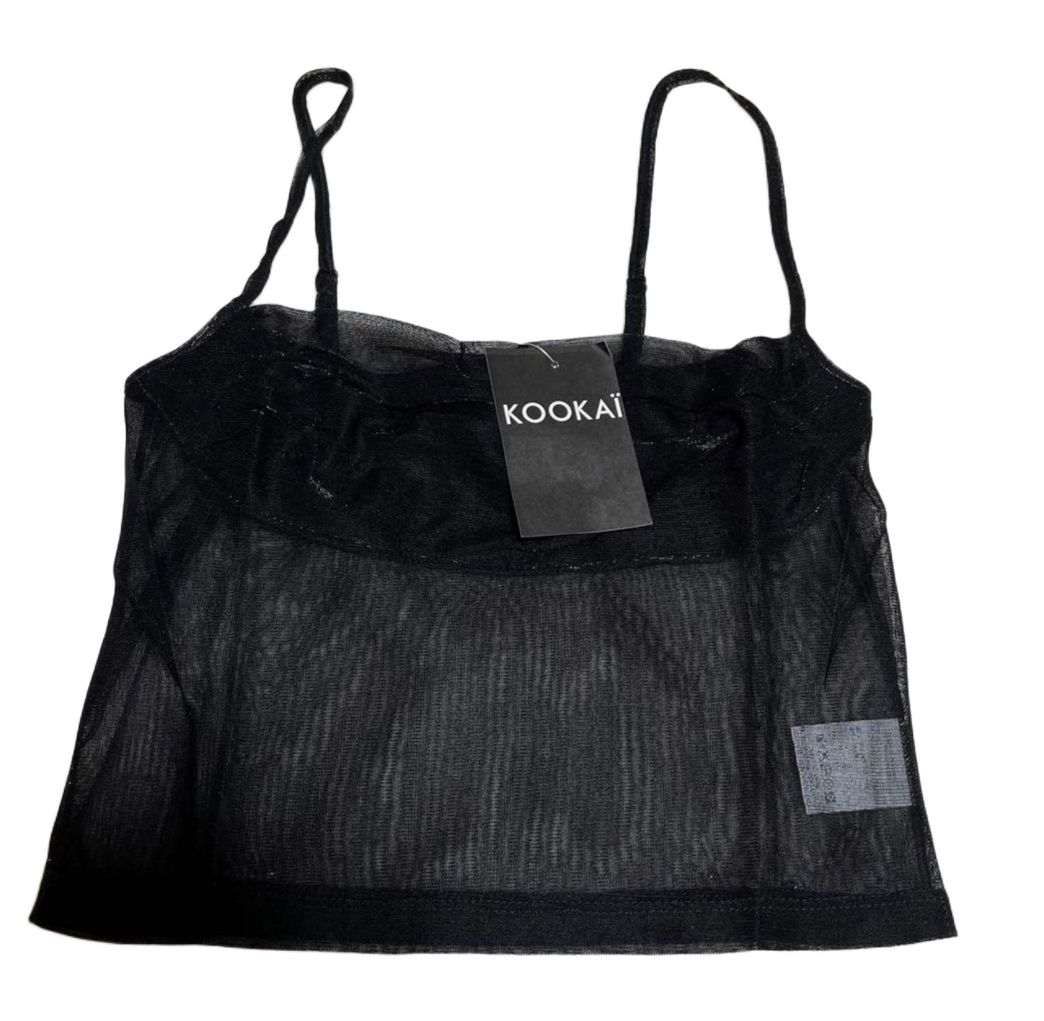Kookai Black Sheer Cami BNWT by KOOKAI in size XS from TOPS category