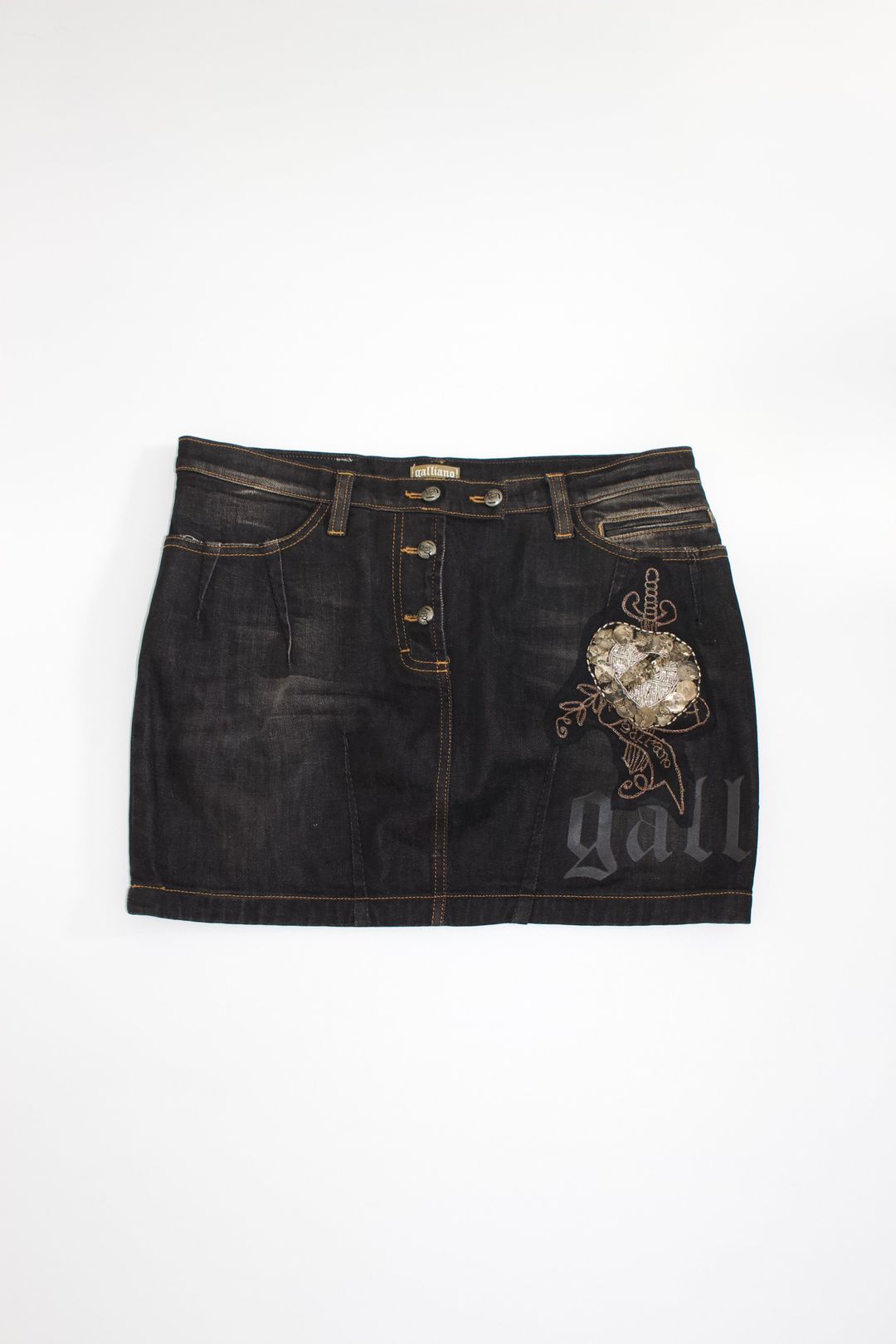 Galliano black mini skirt by GALLIANO in size L from SKIRTS category