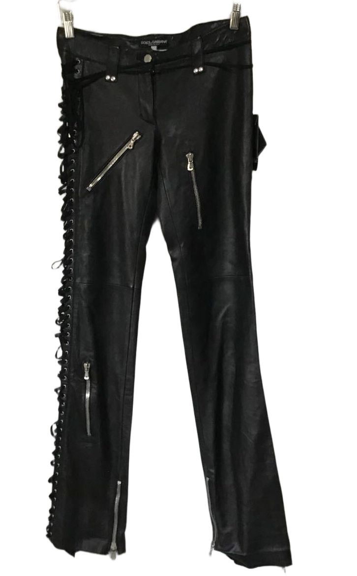 Dolce & Gabbana Leather Cargo Bondage Pants BNWT by DOLCE & GABBANA in size XS from TROUSERS category