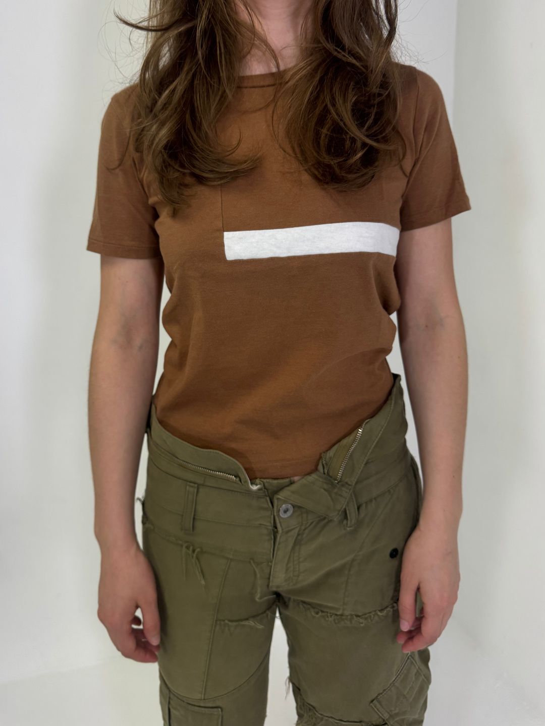 Alfaspin White Stripe T-Shirt by Japanese Label in size XS from TOPS category