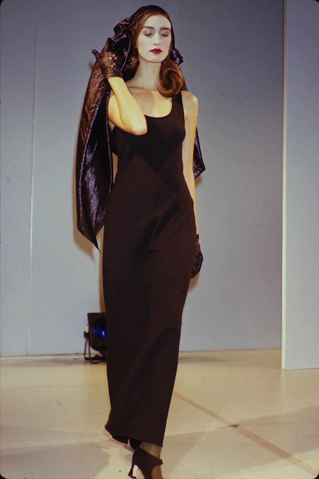 John Galliano S/S89 ‘Charles James’ Black Bias Cut Crepe Dress by JOHN GALLIANO in size AU/UK 10 from DRESSES category