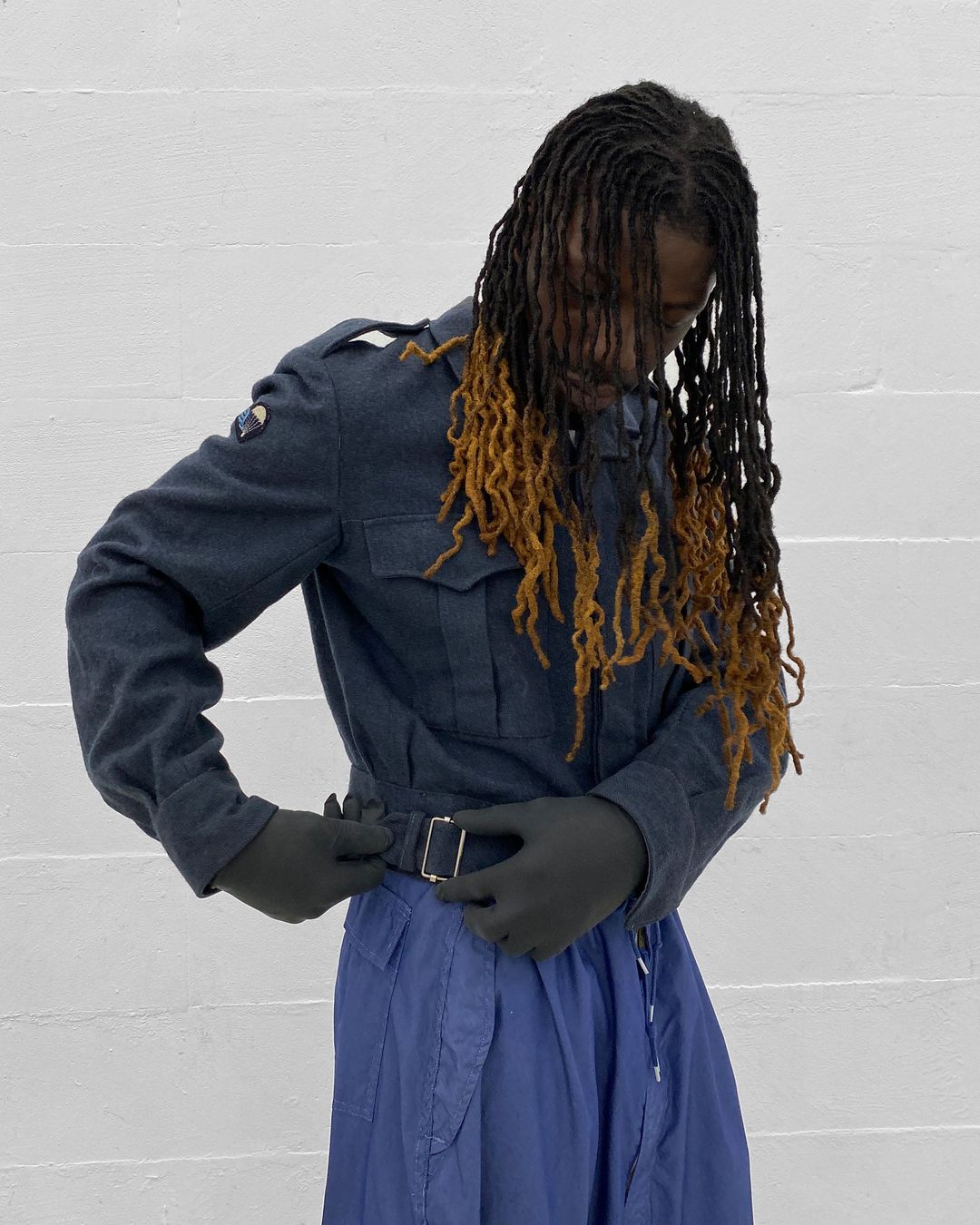 Vintage 1950s Belgian Military Wool Blouse Jacket Navy by Vintage in size S from COATS & JACKETS category