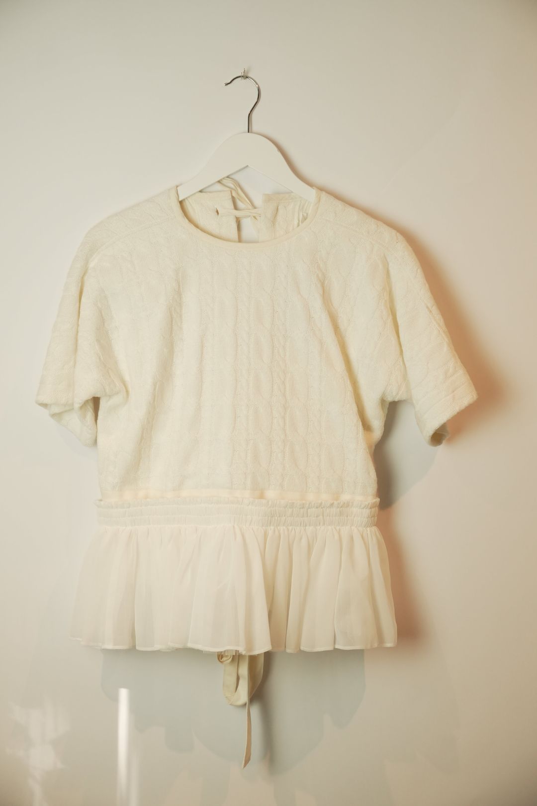 Tao Comme Des Garcons SS Knit sweater w Detachable Tulle skirt AD2022 by COMME DES GARCONS in size M from KNITWEAR category
