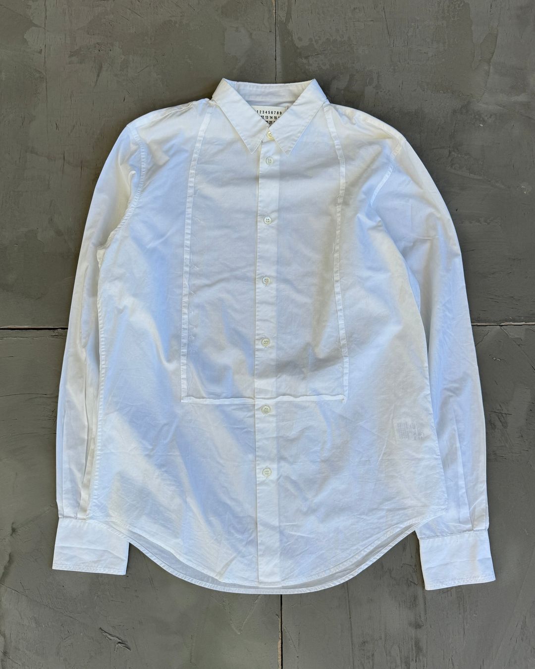 Maison Margiela White Distressed Shirt - S by MAISON MARGIELA in size EU 46 from TOPS category