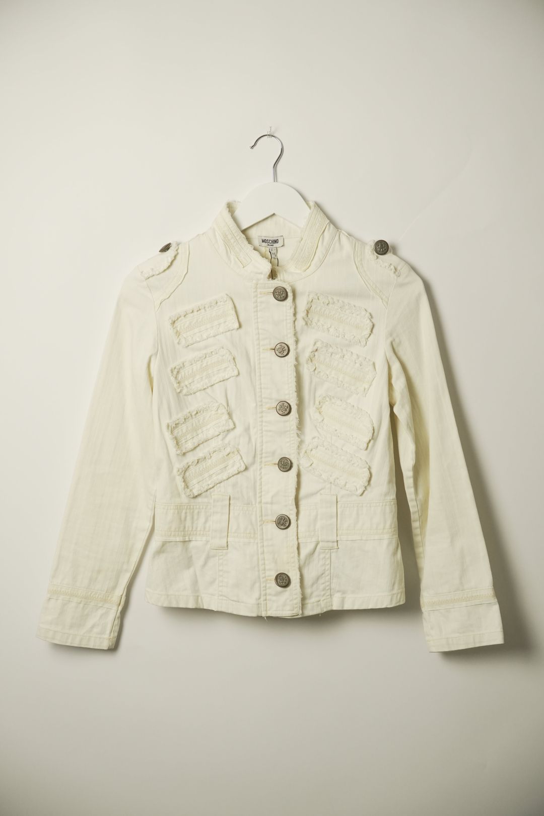 Moschino Denim Cotton Napoleon Jacket by MOSCHINO in size XS from COATS & JACKETS category