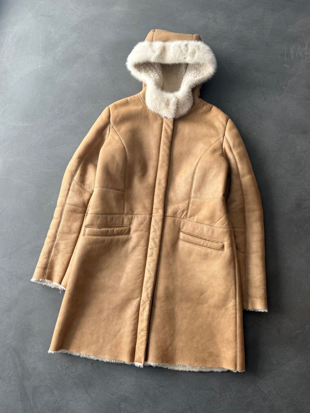 FW 07 Prada Shearling & Mink Leather Jacket by PRADA in size IT 44 from COATS & JACKETS category