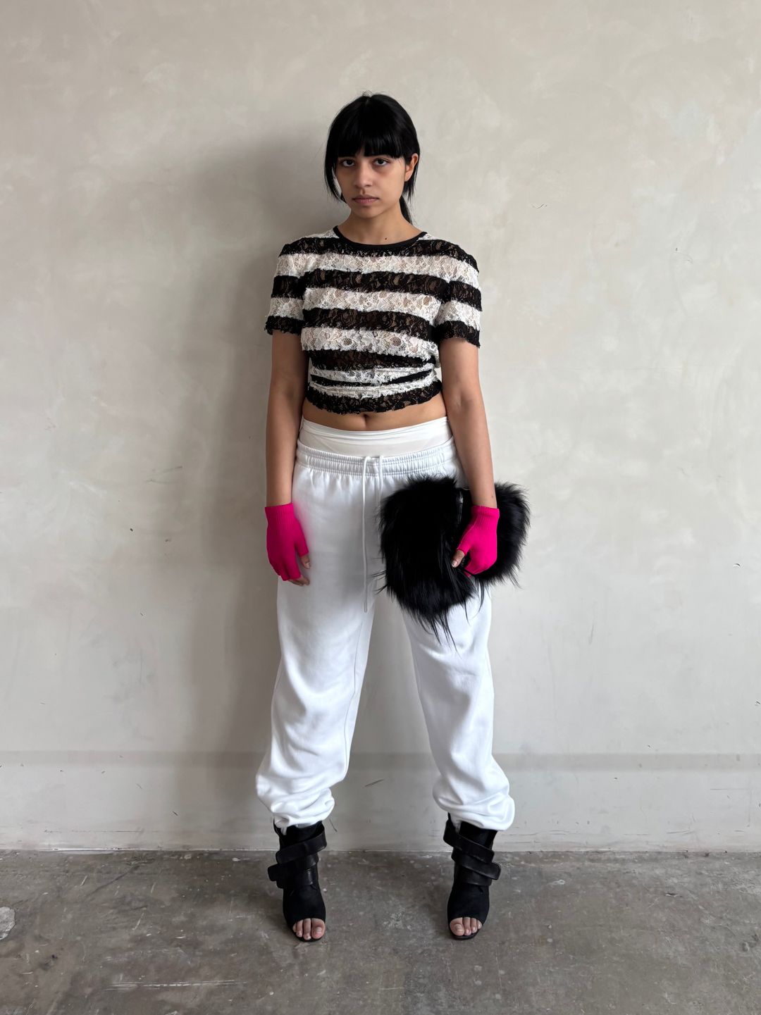 SPORTMAX CODE LACE STRIPE TOP by Sportmax Code in size S from TOPS category