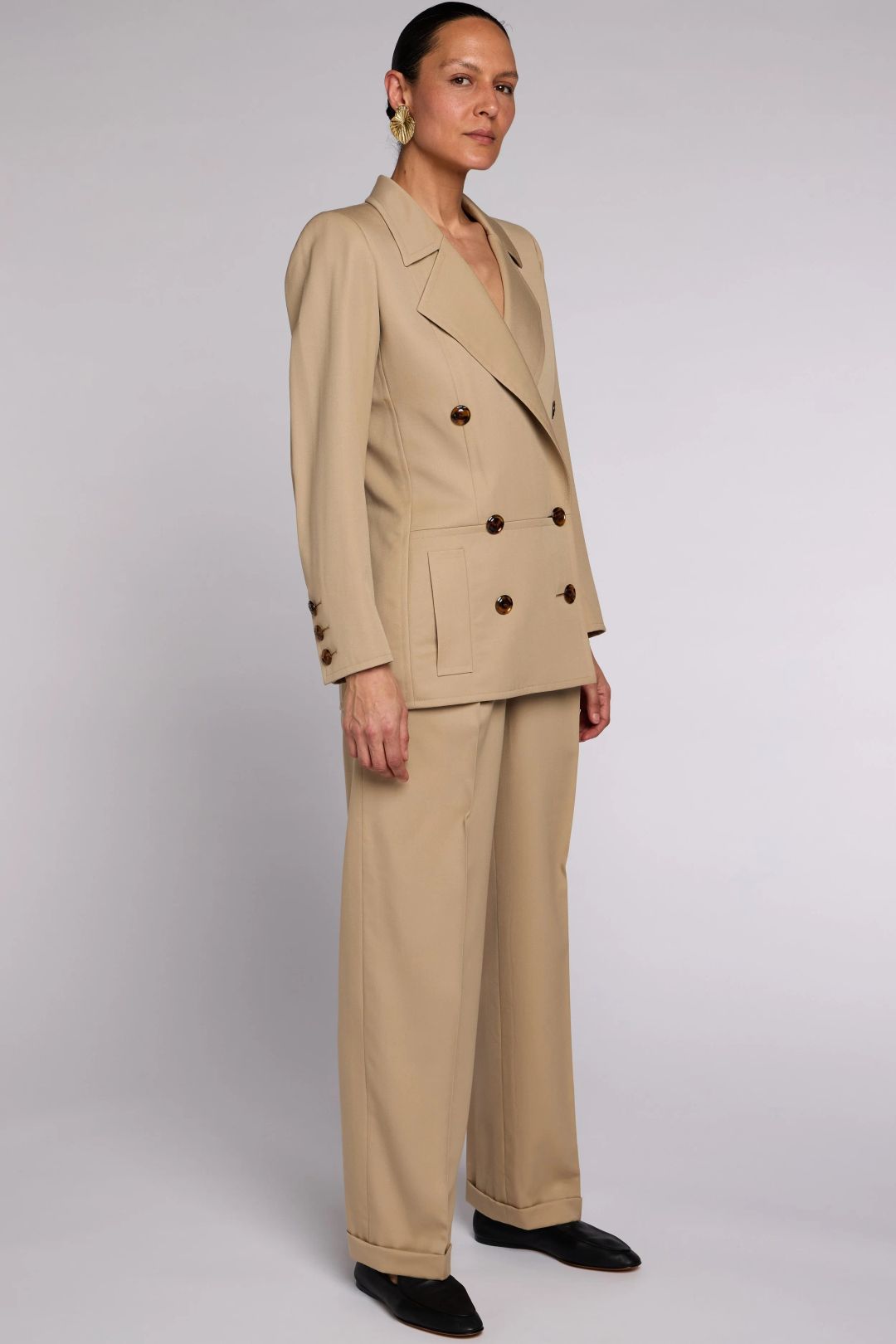 Yves Saint Laurent Haute Couture S/S2001 Suit With Snake Skin Belt by YVES SAINT LAURENT in size FR 36 from SUITS category