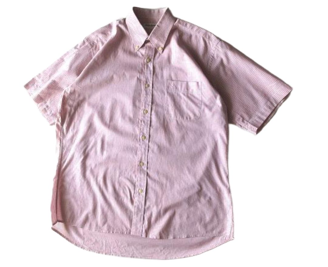 Yves Saint Laurent SS Oxford Pink Check Shirt Sz L by YVES SAINT LAURENT in size L from SHIRTS category
