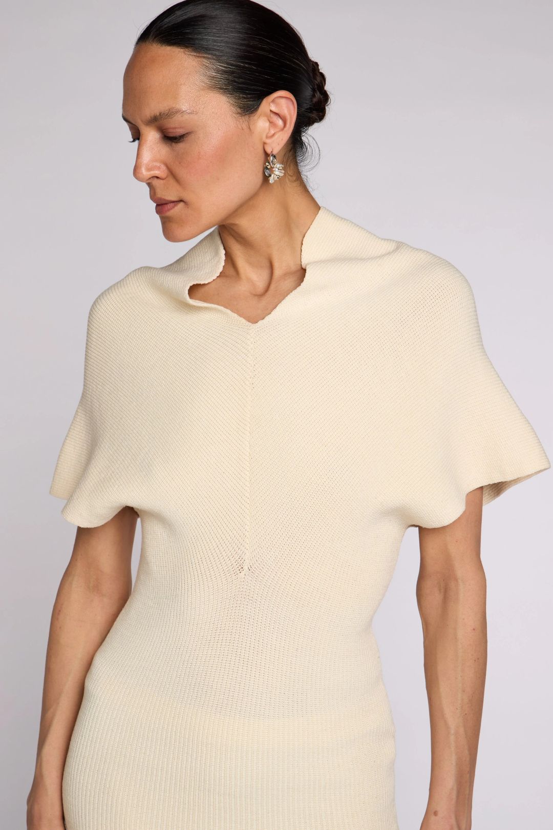 Comme des Garçon 1980's Buttermilk Knitted Top by COMME DES GARÇONS in size XS from TOPS category