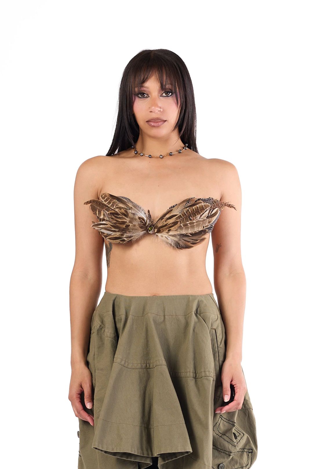 Ruby Sanders SS26 Feather Bralette by Ruby Sanders in size S from LINGERIE category