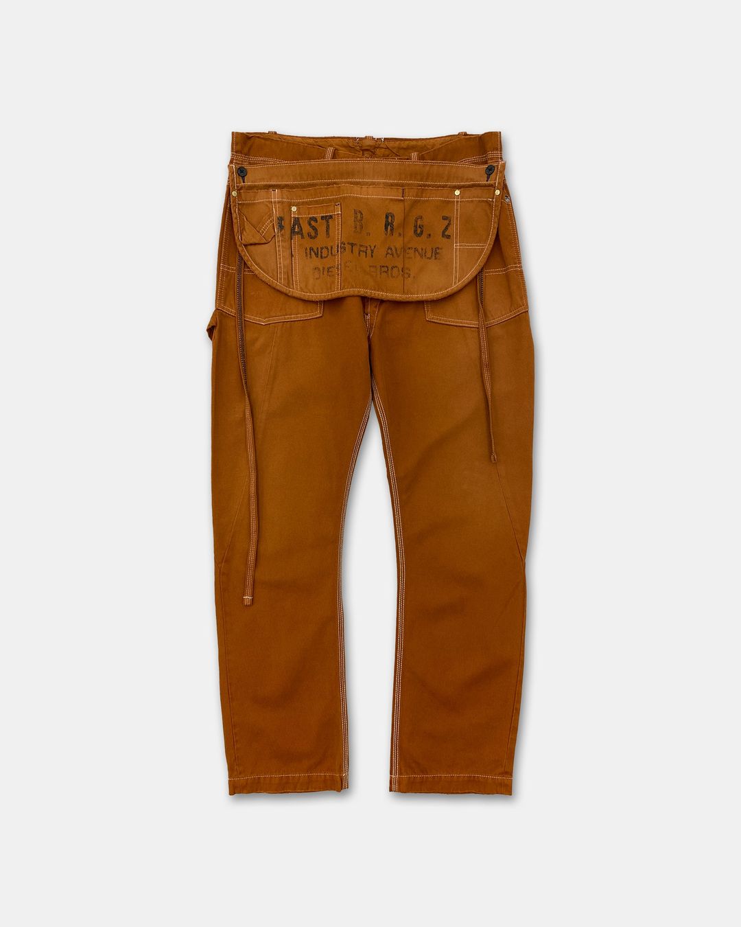 Diesel 2010s Removable Apron Work Denim Ocher Brown by Diesel in size W32 from DENIM category