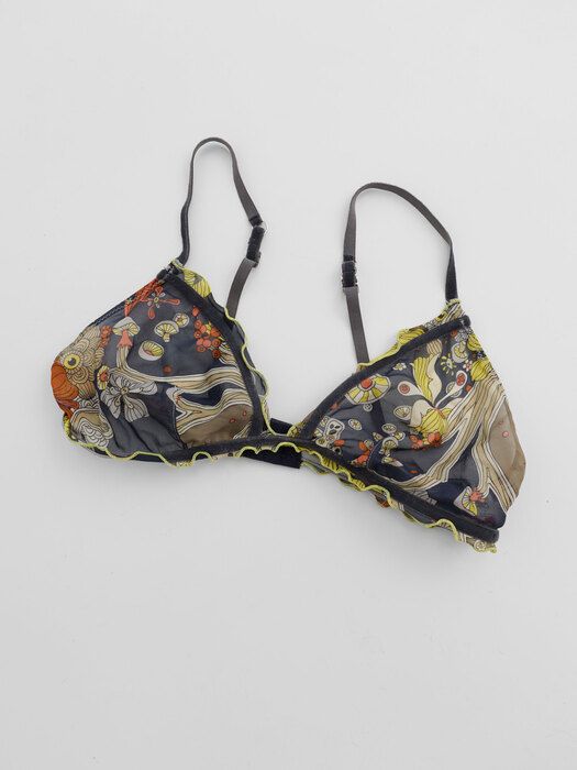 Miss Sixty Psychedelic Print Silk Bra by MISS SIXTY in size ONE SIZE from LINGERIE category