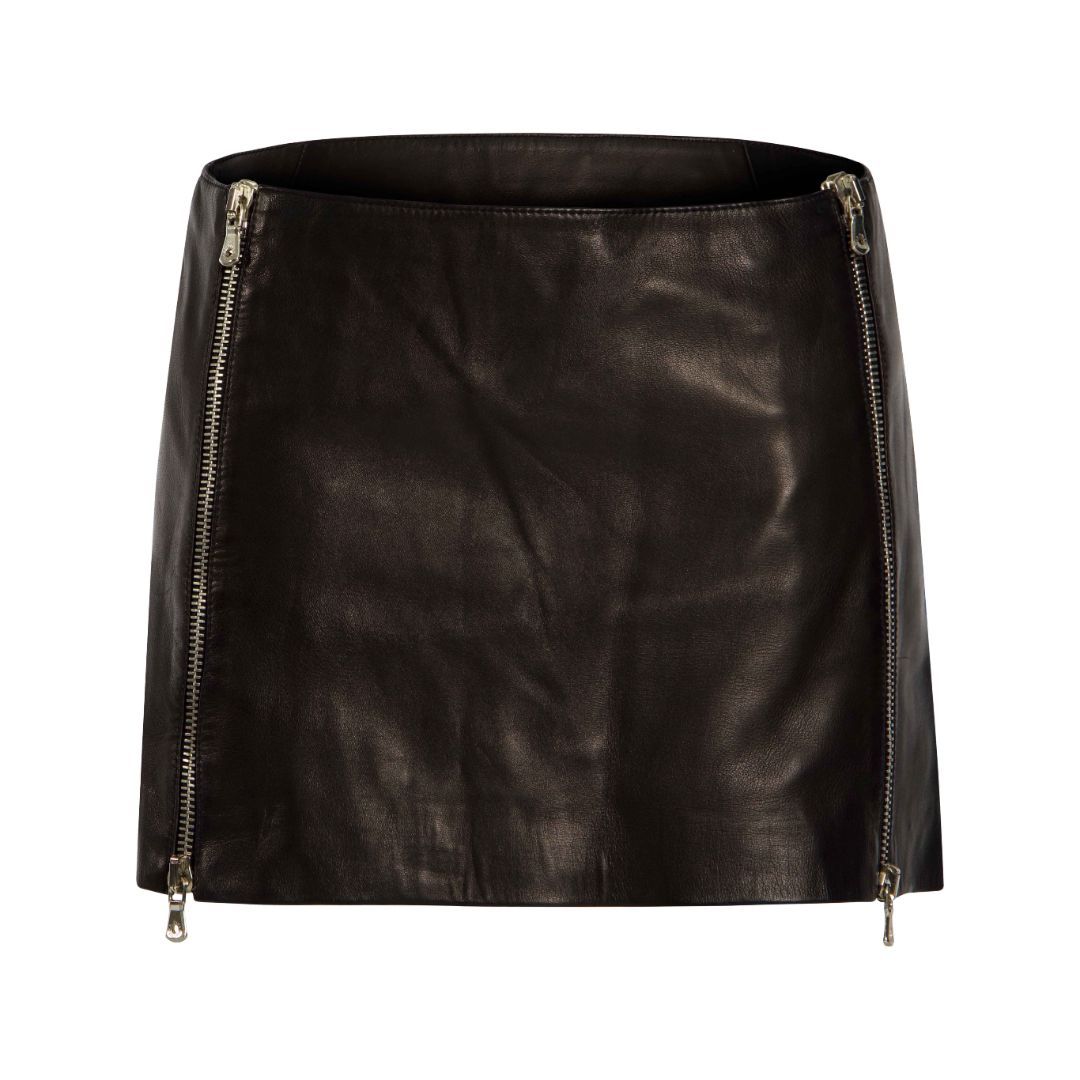 DOLCE & GABBANA MULTI ZIP LEATHER SKIRT by DOLCE & GABBANA in size IT 38 from SKIRTS category