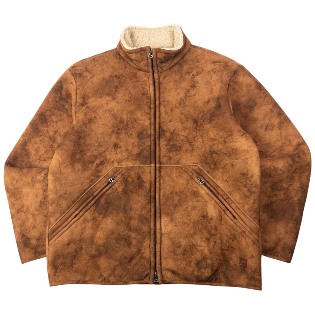 Vintage 90s Hugo Boss Fleece Lined Suede Jacket Size XL by HUGO BOSS in size XL from COATS & JACKETS category