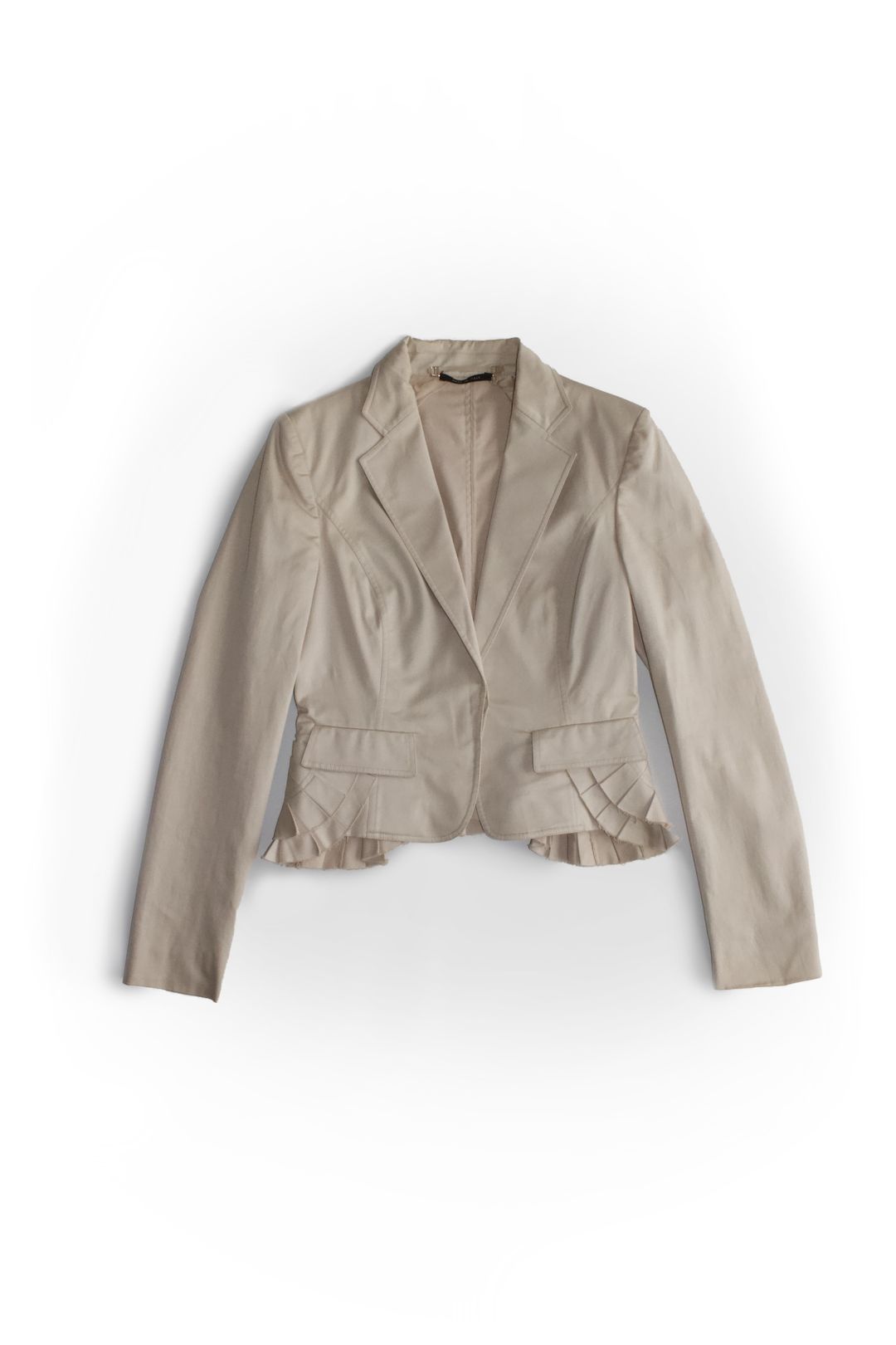 Gucci SS 2004 Tom Ford-era beige ruffled jacket by TOM FORD in size M from COATS & JACKETS category
