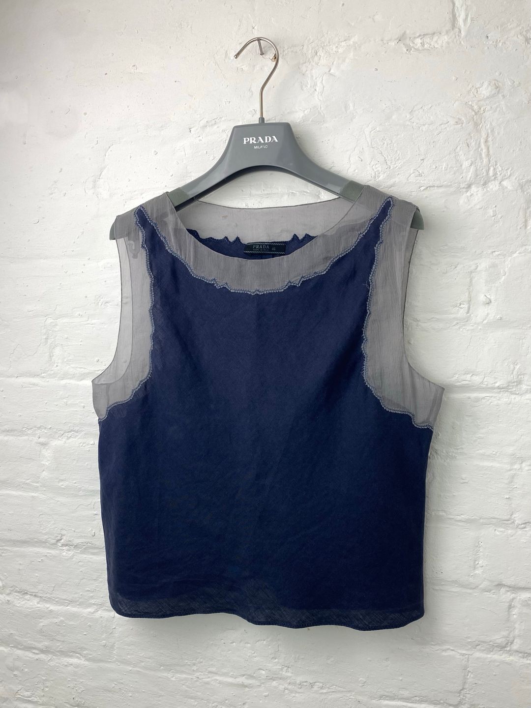 SS 98 Prada Linen Vest by PRADA in size S from TOPS category