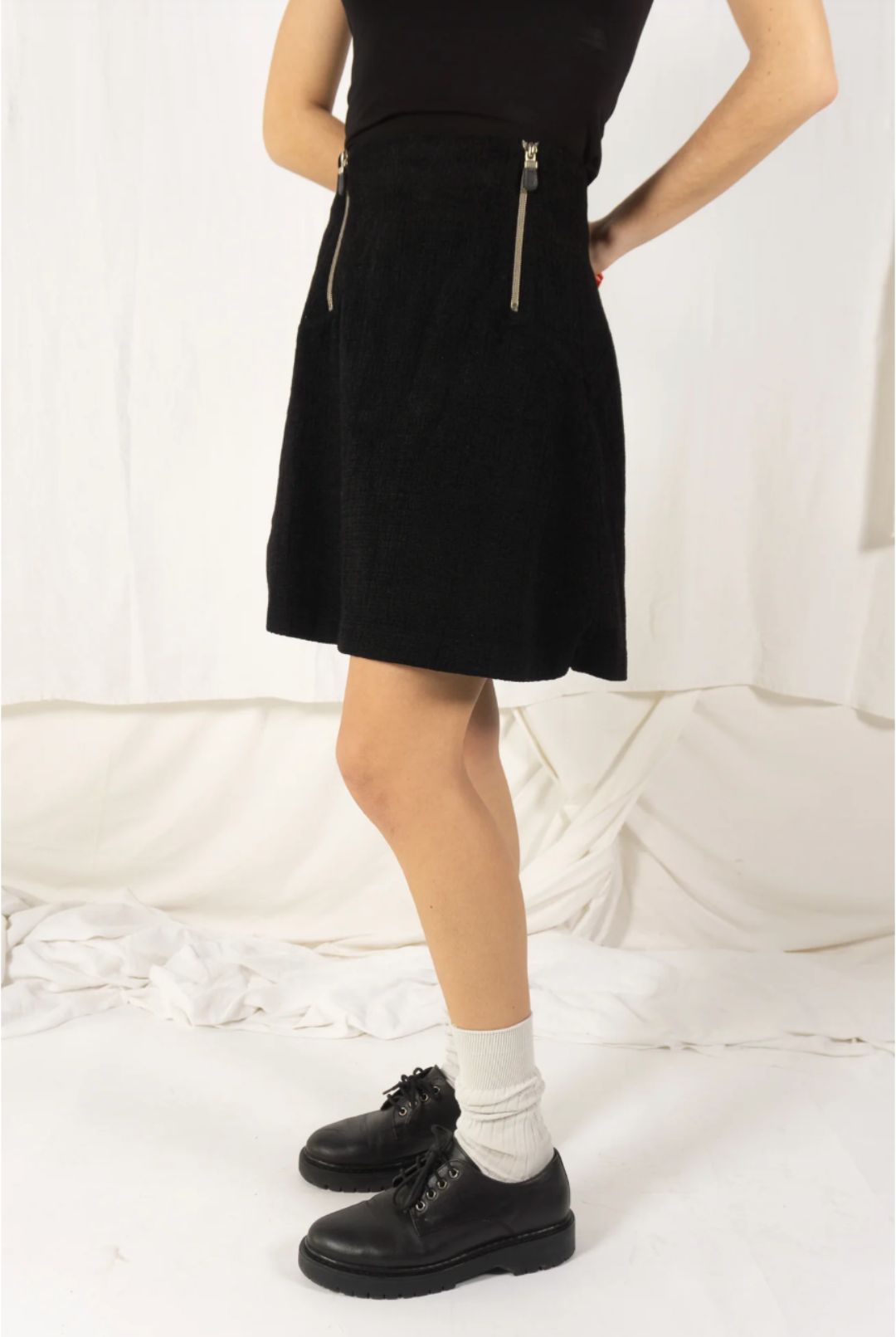 Zippered mini skirt from Issey Miyake A/W 2001 by ISSEY MIYAKE in size M from SKIRTS category