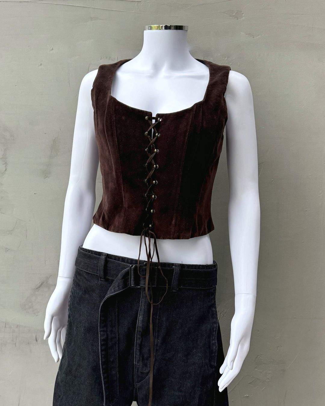 KENZO JUNGLE VELVET CORSET TOP - M/L by KENZO in size M from TOPS category