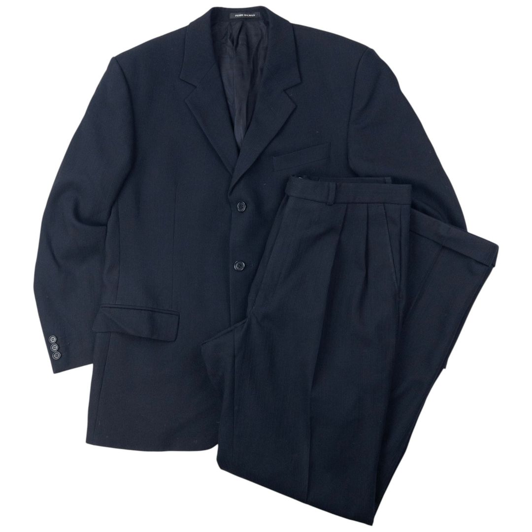 Vintage 90s Pierre Balmain Jacket & Trousers Suit Set Size L by BALMAIN in size L from SUITS category