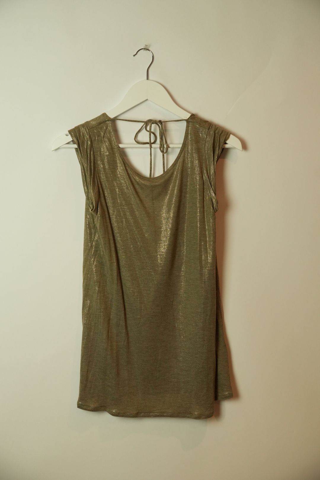 Vivienne Tam Metallic Tee w Low Back by VENDOR-UNKNOWN in size S from TOPS category