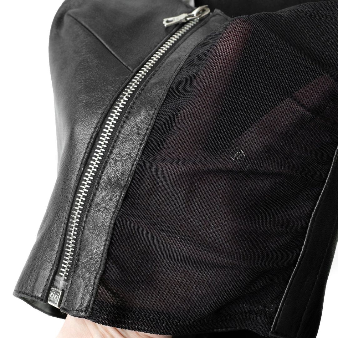 Plein Sud 2000s leather double zip mesh panel top by PLEIN SUD JEANS in size M from TOPS category