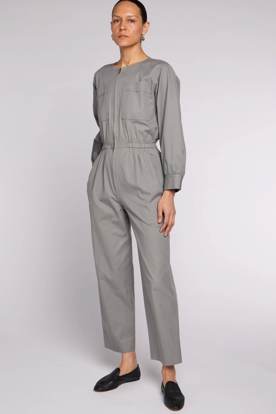 Saint Laurent Rive Gauche S/S 1985 Grey Jumpsuit by YVES SAINT LAURENT in size FR 38 from JUMPSUITS & PLAYSUITS category