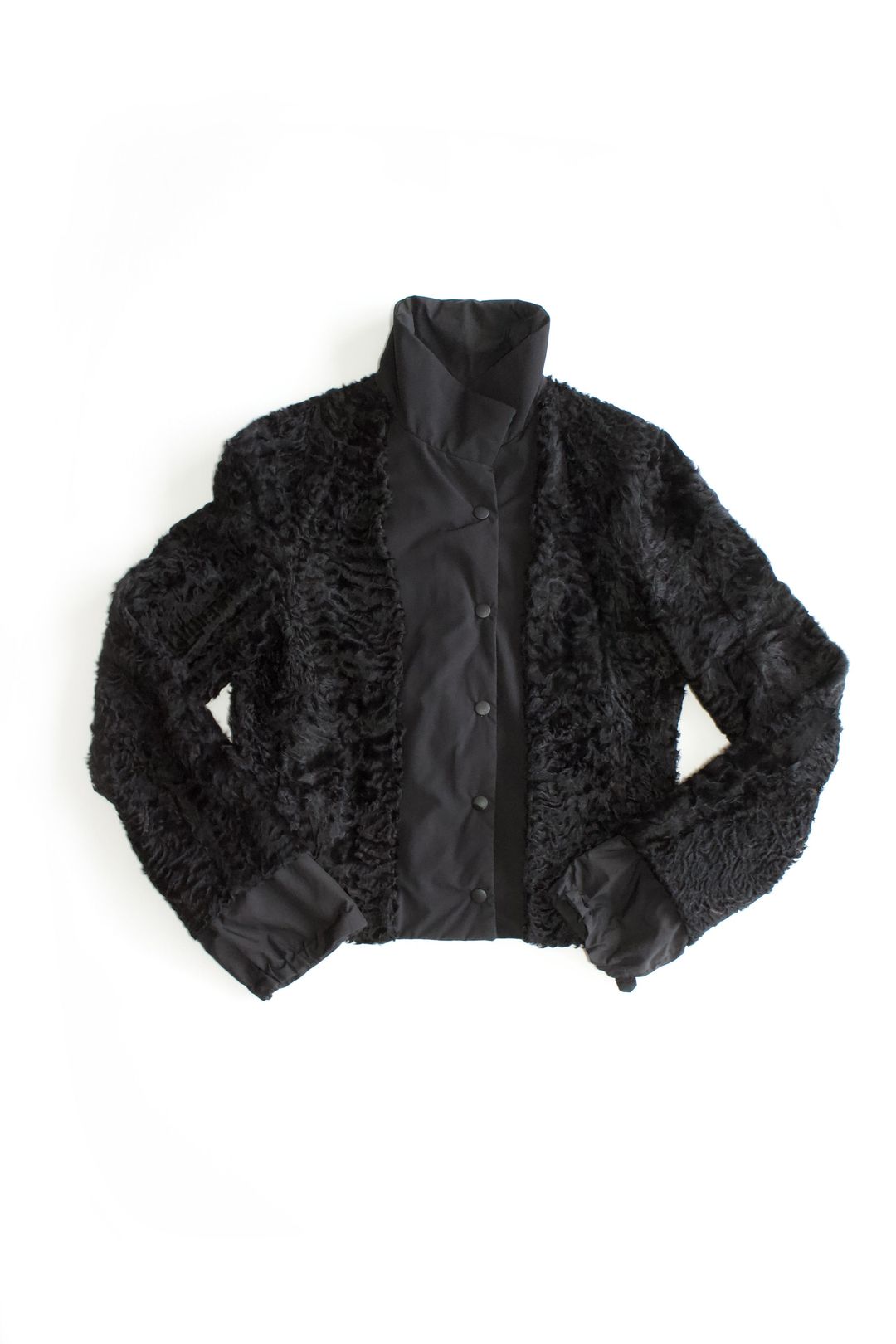 Miu Miu FW 2005 black goat fur jacket by MIU MIU in size M from COATS & JACKETS category