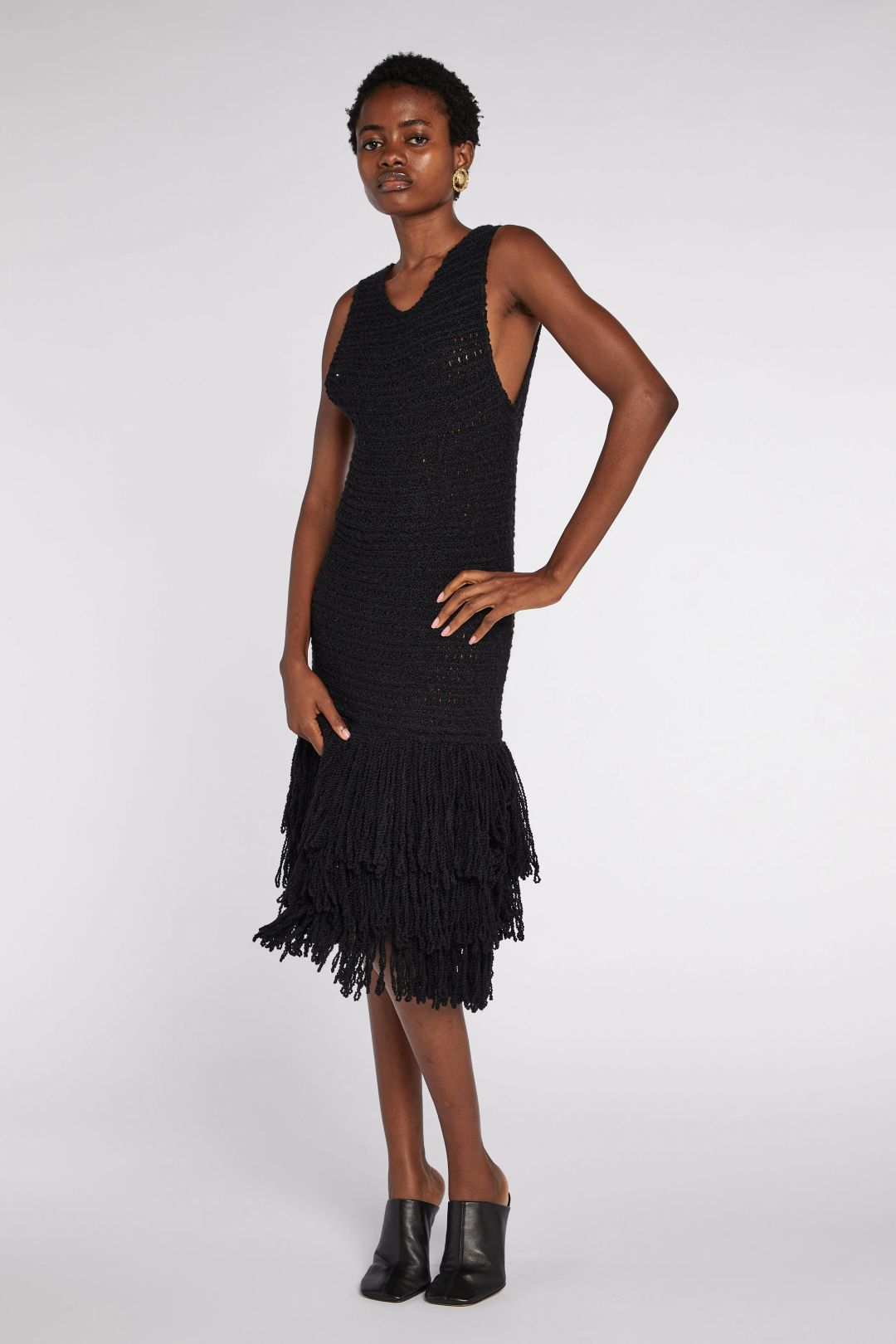 Christian Dior by John Galliano Knitted Dress with Fringing A/W 2007 by Christian Dior in size FR 42 from DRESSES category