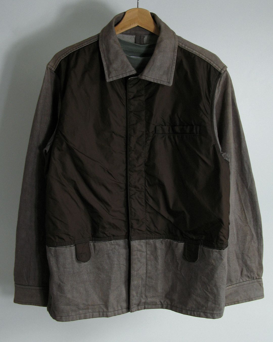 2000s Alain Mikli panelled denim jacket by Alain Mikli in size ONE SIZE from COATS & JACKETS category