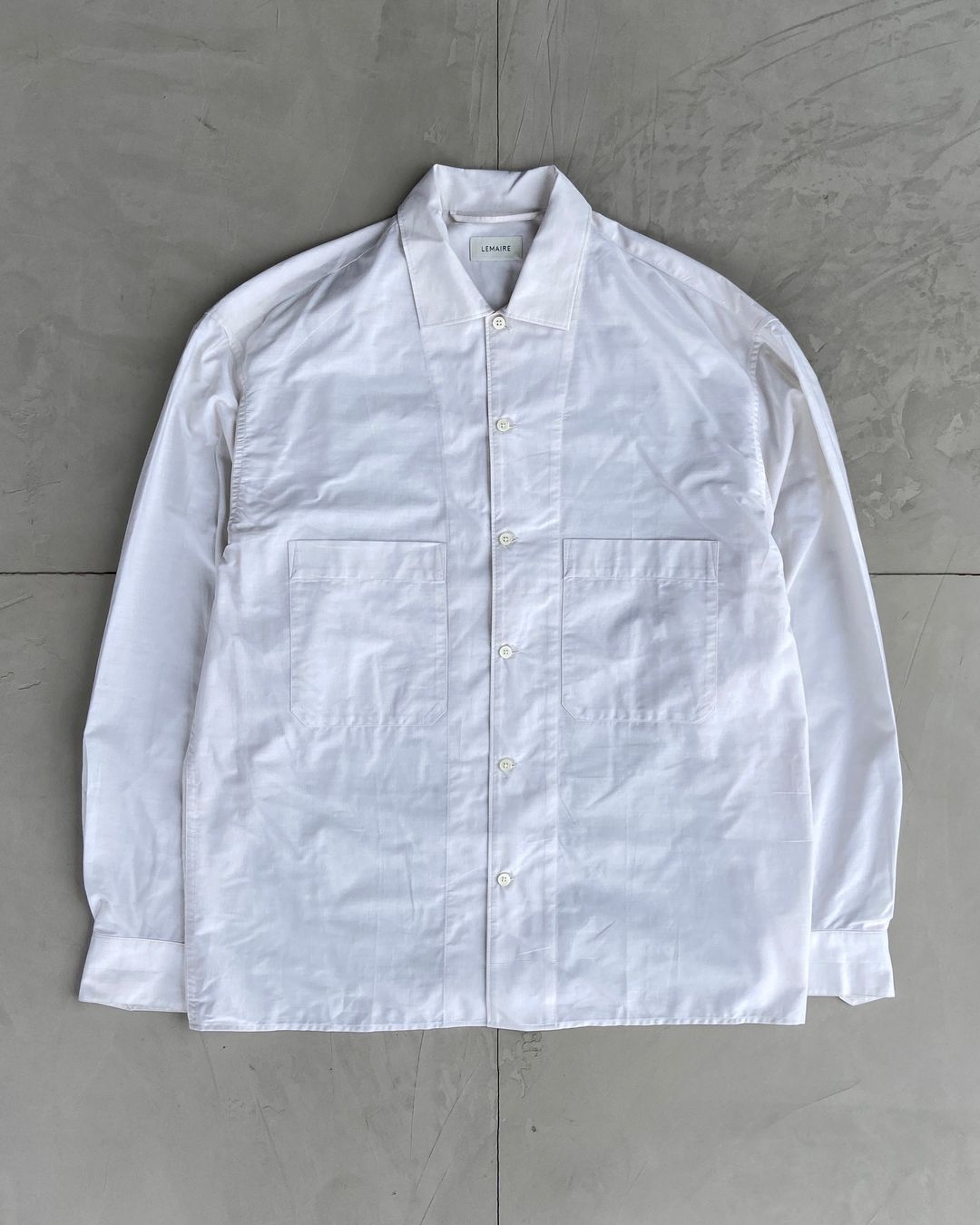 LEMAIRE PINSTRIPE WHITE SHIRT - M/L by Lemaire in size M from TOPS category