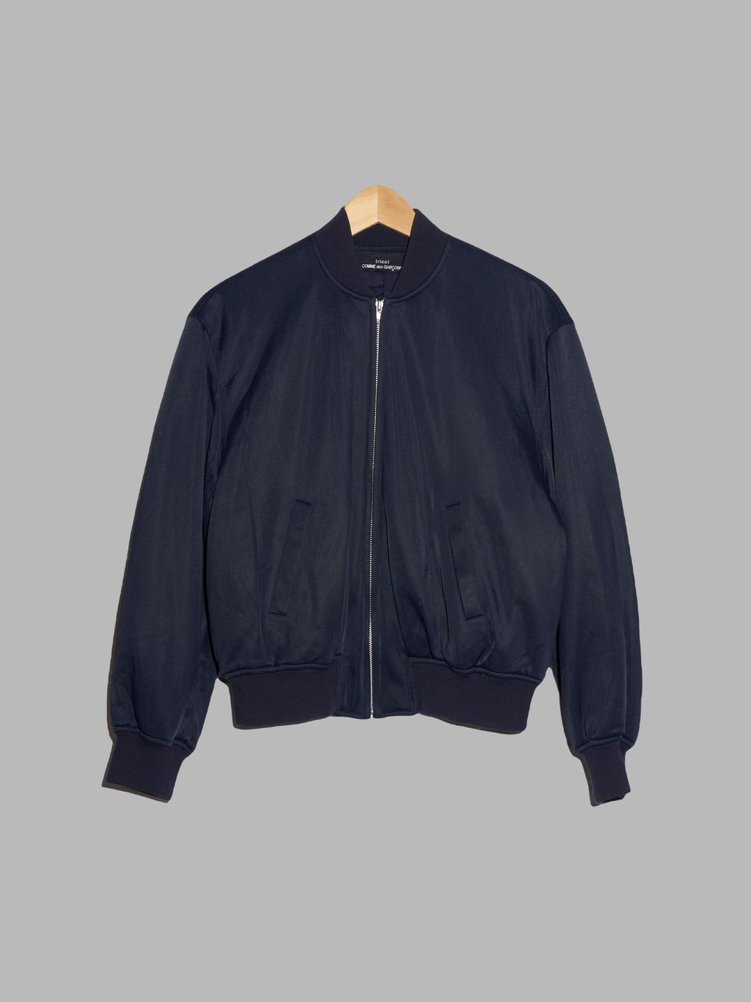 Tricot Comme des Garcons 1991 dark navy nylon padded MA-1 bomber jacket by COMME DES GARÇONS in size S from COATS & JACKETS category